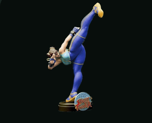 Street Fighter Chun Li Kick - Cgtrader Stl Obj Impresión 3d