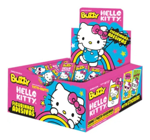 Imagem 1 de 1 de Chiclete  Hello Kitty  Tutti Frutti - 400g Com 100 Unidades 