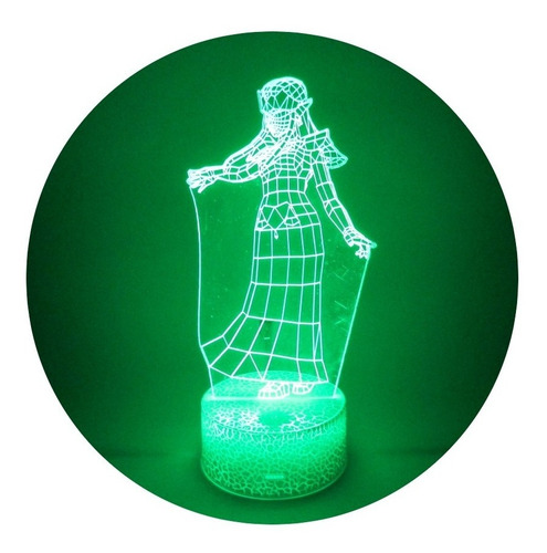 Lámpara 3d Princesa Zelda Base Agrietada C/ Control Remoto