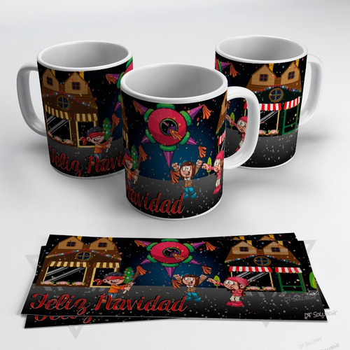 Imagen 9 de 10 de Tazas De Navidad Personalizadas Amigo Secreto Regalo 11 Oz