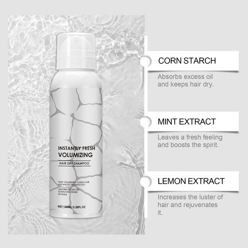 Spray De Modelagem Instantânea, 100 Ml, Shampoo Seco Fresco