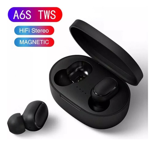 Audifonos Manos Libres A6s Tws Bluetooth Resistente Negro