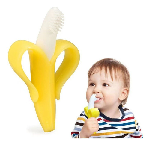 Banana Rascador De Encías Mordedor Cepillo Dientes Infantil 