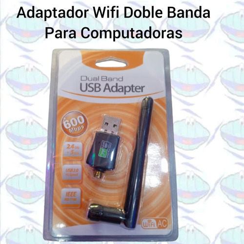  Adaptador Receptor Wifi Doble Banda Con Antena Para Pc