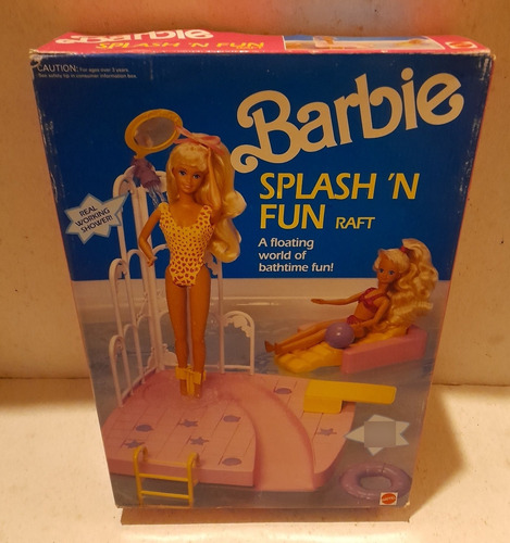 Barbie Splash N Fun Raft Juguete Mattel 1991 (Usado)