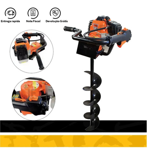 Perfurador De Solo A Gasolina 2,5hp 52cc Terra-psh520