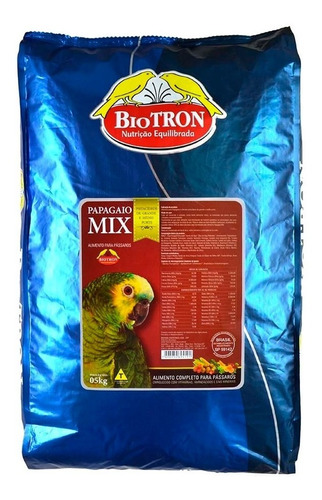 Biotron Papagaio Mix 5kg Ração Extrusada Colorida Papagaios