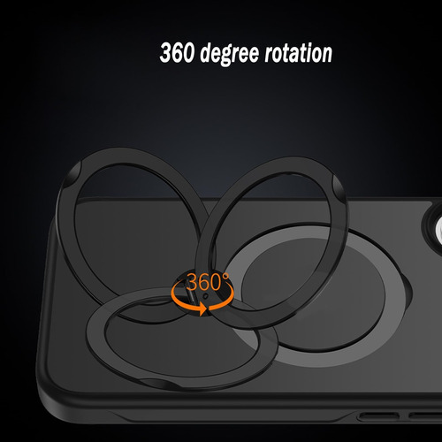 Para iPhone 16, Capa Protetora Com Anel Magnético.