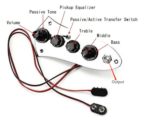 Placa De Control De Bajo De Guitarra Para Instrumento