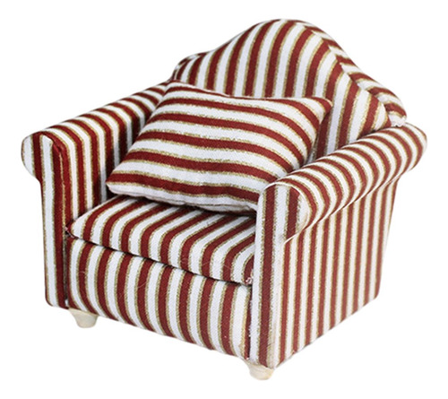 Sofá En Miniatura Con Almohadas, Muebles De Casa De