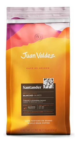 Café Juan Valdez Santander - Grano Entero 454 Gr