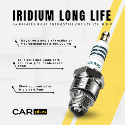 Kit De 4 Bujias Corolla 2009 1.8 Iridium Long Life Denso