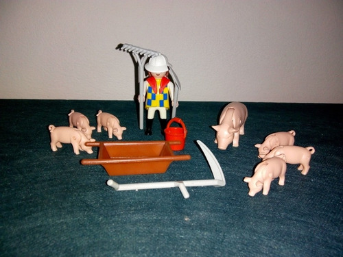 Granjera Con Cerdos Playmobil Antex Zona Retro Juguetería