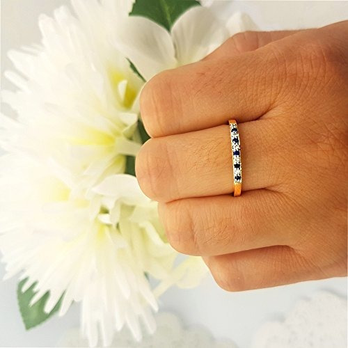 Dazzlingrock Colección 10k Zafiro Azul Y Blanca De Las Señor