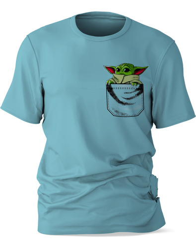 Playera Niño Manga Corta Diseño Baby Yoda The Child Algodón