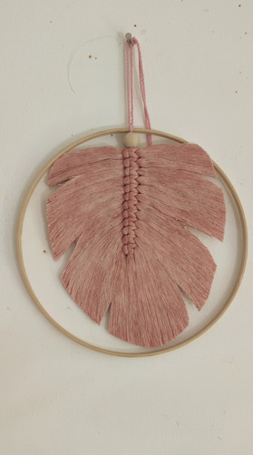 Adorno Hoja Monstera Atrapasueños Bohemio Colgante Macrame