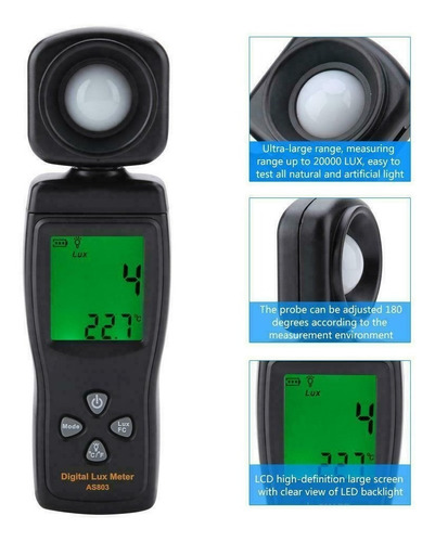 Fotometro Digital As803 Medidor Lux