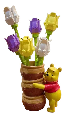 Kit 3 Tulipas 3d: Blocos De Montar Para Criar E Decorar 102 3 Tulipas Em Blocos De Encaixe