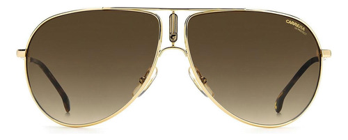 Lentes De Sol Carrera Gipsy65 J5gha Café/carey Para Hombre Color de la lente Café degradado Color de la varilla Oro/Carey Color del armazón Oro Diseño Piloto