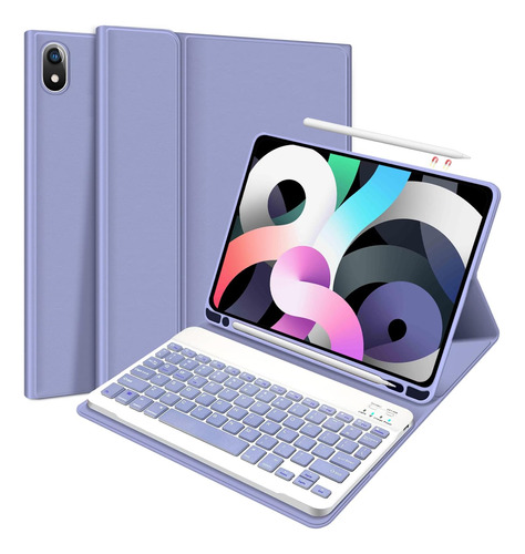 Funda C/teclado Abeifan Para iPad Air 2020 4g 10.9 Purple