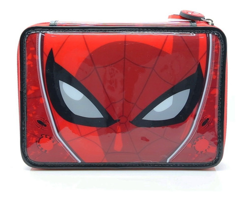 Cartuchera Canopla Spiderman Hombre Araña 2 Pisos Con Utiles