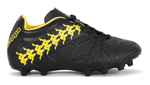 Botines Campo Kappa Invictus Fg Kid Negro Amarillo Niño