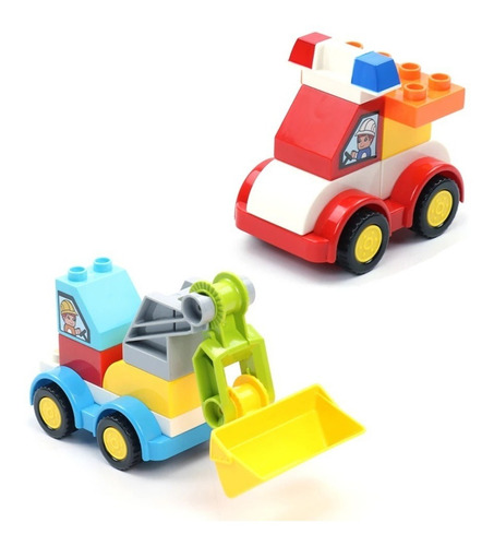 Bloques Set Construccion Autos Y Robot 85 Piezas Niños