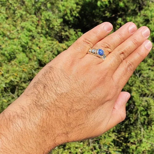 Anillo zafiro estrella sale