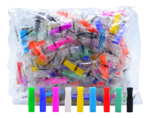 100 Piezas De Puntas De Pajitas Reutilizables De Silicona De