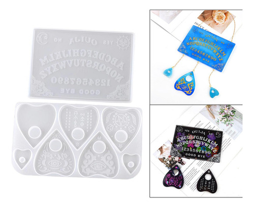2x Ouija Heart Planchette Molde De Silicona De Resina Moldes