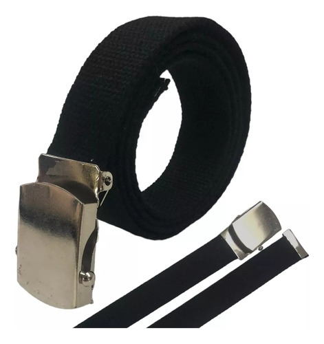 Cinto Marinero De Soga Niquel 3cm Lazos Cinturones Ig Negro 110 (120cm)