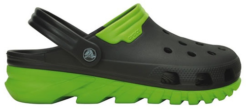 Zapato Crocs Dama Duet Max Clog Negro/verde