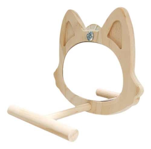 Espejo De Madera Con Soporte Para Loros Y Percha Para