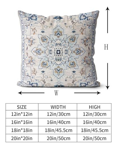 Set De 2 Fundas De Cojín Estilo Bohemio, 45x45 Cm, Alfombra