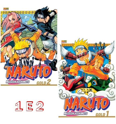Naruto Gold 1 E 2! Mangá Panini! Novo E Lacrado! Raro!
