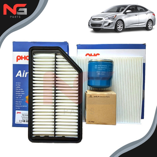 Kit Filtros Mantención Para Hyundai Accent Rb 2014-2020 1.4 