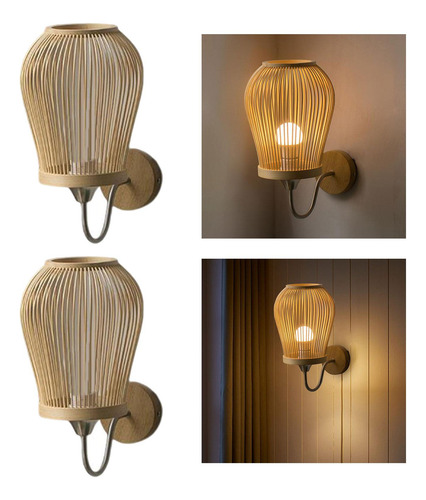 2x Aplique E27 Iluminación Básica Para Dormitorio