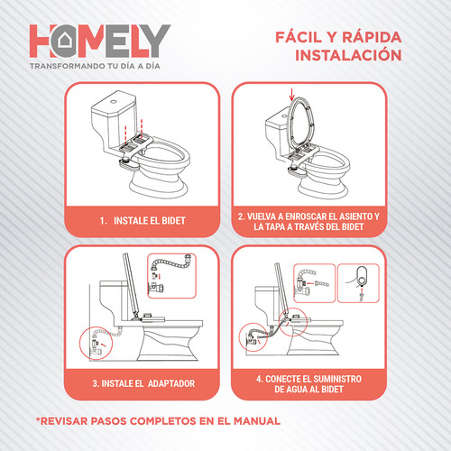 Bidet Ducha Árabe Turca Homely Para Wc Inodoro Set Completo