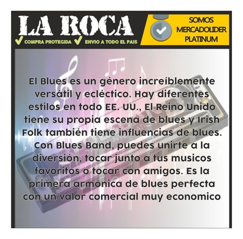 Armonica Blusera Hohner Blues Band Diatonica En A (la)