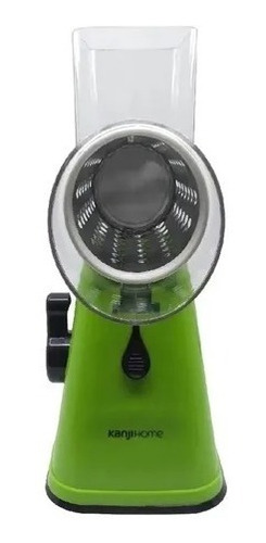 Imagen 4 de 7 de Rebanador Rallador De Verduras Frutas Kanji Salad Verde