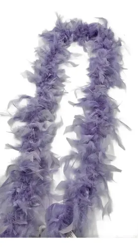 Boa De Pluma Lila De 180 Cm – Accesorio Ligero Y Vistoso Para Fiestas, Disfraces Y Carnaval (40 Gr)