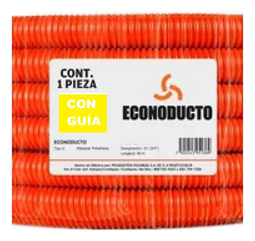 Manguera Flexible Econoducto Con Guía 2r De 1/2 + 1r De 3/4