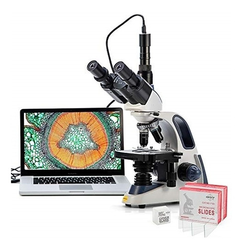Microscopio Sw380t, Ampliación 40x-2500x.
