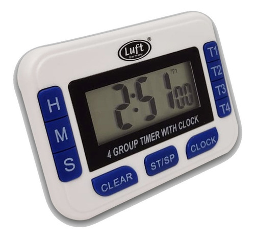Timer Digital Cuadruple 4 Temporizadores Luft Reloj Alarma