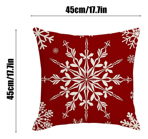 Q Pillowcase Christmas Red Snowflake - Silla De Oficina Cush