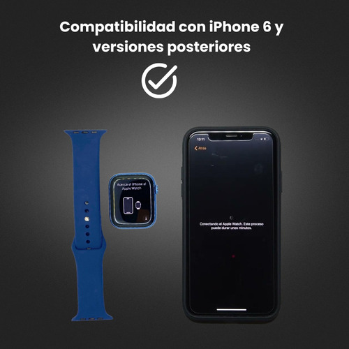 Apple Watch Series 7 Gps - Reacondicionado Grado A+ Correa Deportiva Azul - Caja De Aluminio Azul De 45mm (Reacondicionado)