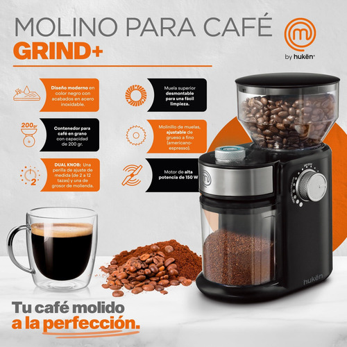 Molinillo Café Eléctrico Premium Perfect Acero Inoxidable