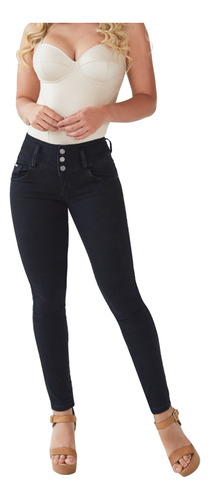 Jeans Jean Mujer Elastizados Tiro Alto Chupin Dama Calce Perfecto Premium Talles Tachas