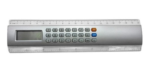 Calculadora Regla Multifuncional 20cm 8 Dígitos De Bolsillo