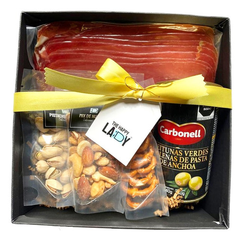 Botanas Aceitunas Jamón Serrano Regalo Canasta Navideña